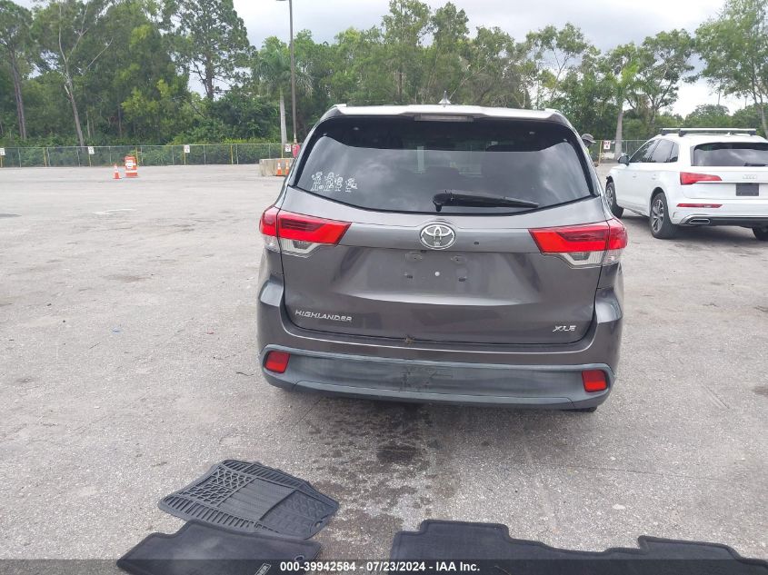 2018 Toyota Highlander Xle VIN: 5TDKZRFH7JS542775 Lot: 39942584