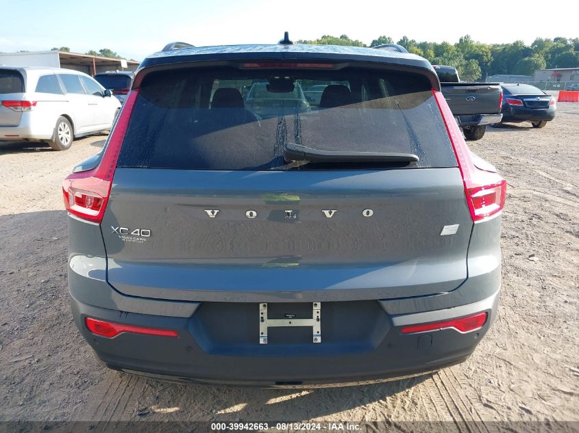 2022 Volvo Xc40 Recharge Pure Electric P8 Twin Ultimate VIN: YV4ED3UB2N2762231 Lot: 39942663