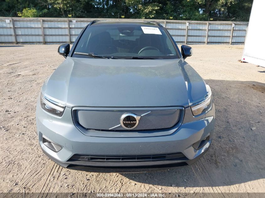 2022 Volvo Xc40 Recharge Pure Electric P8 Twin Ultimate VIN: YV4ED3UB2N2762231 Lot: 39942663