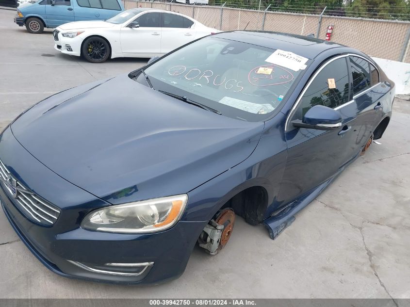 2015 Volvo S60 T5 Premier VIN: YV126MFK0F2334740 Lot: 39942750