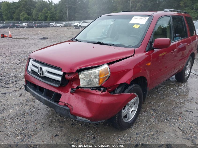 2006 Honda Pilot Ex-L VIN: 5FNYF28596B036003 Lot: 39942803