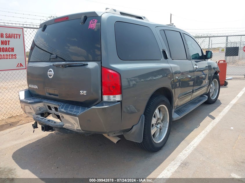 2006 Nissan Armada Se/Le VIN: 5N1AA08A86N712441 Lot: 39942878