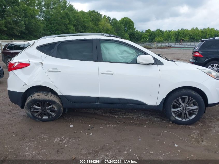 2014 Hyundai Tucson Se VIN: KM8JU3AG4EU915855 Lot: 39942964