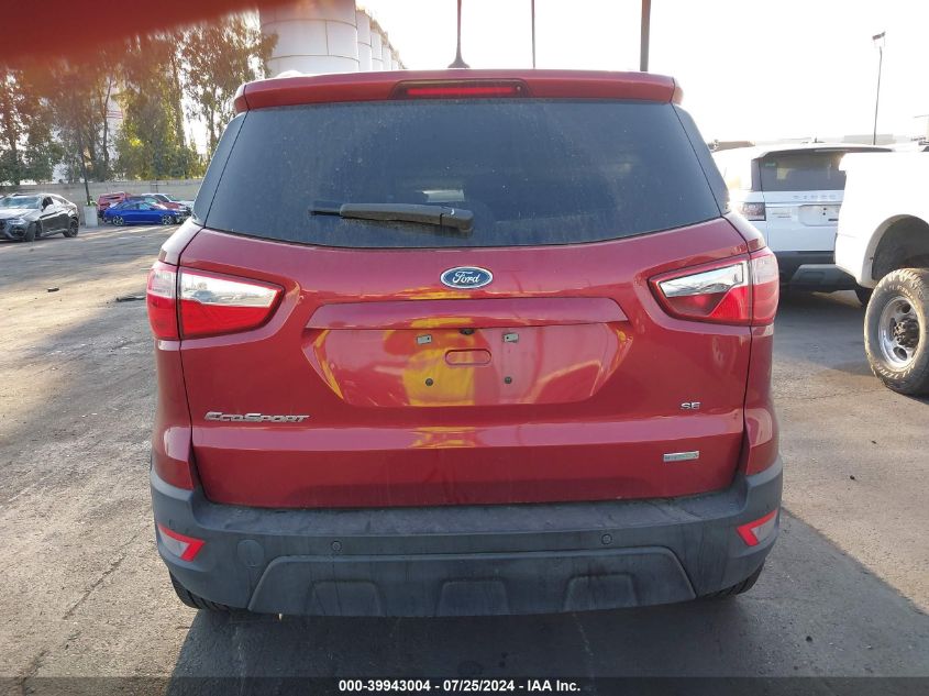 2020 Ford Ecosport Se VIN: MAJ3S2GEXLC362110 Lot: 39943004