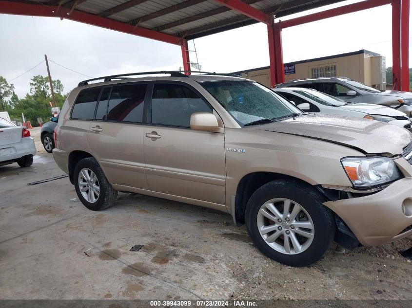 2006 Toyota Highlander Hybrid V6 VIN: JTEDW21A660013777 Lot: 39943099