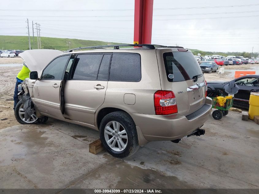 2006 Toyota Highlander Hybrid V6 VIN: JTEDW21A660013777 Lot: 39943099