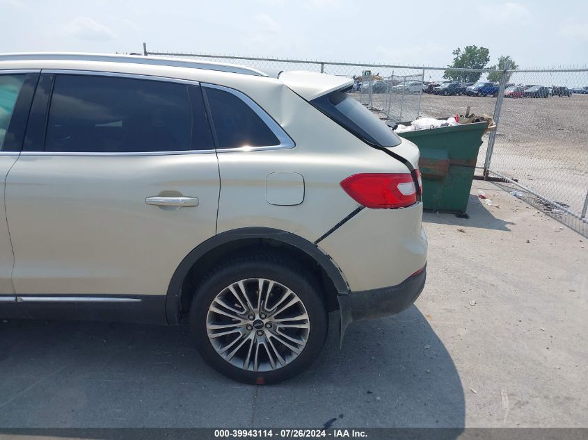 2016 Lincoln Mkx Reserve VIN: 2LMTJ6LR3GBL59830 Lot: 39943114