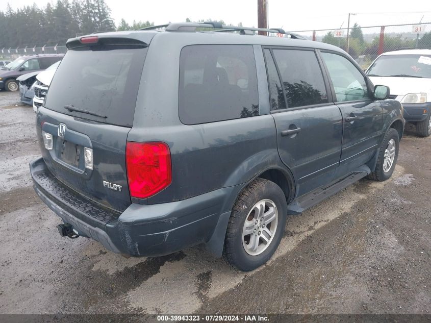 2005 Honda Pilot Exl VIN: 2HKYF18525H542928 Lot: 39943323