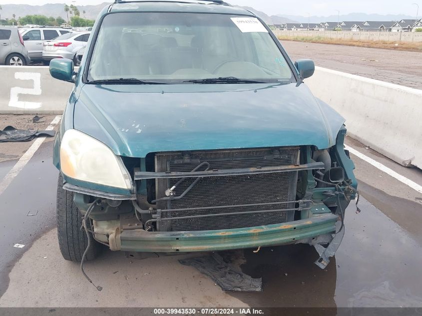 2003 Honda Pilot Exl VIN: 2HKYF18773H566592 Lot: 39943530