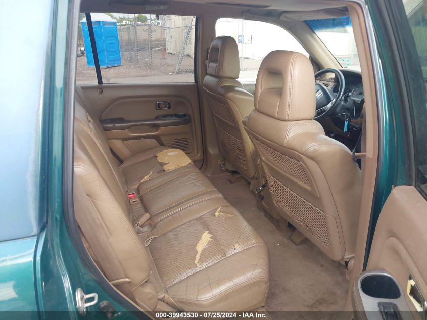 2003 Honda Pilot Exl VIN: 2HKYF18773H566592 Lot: 39943530