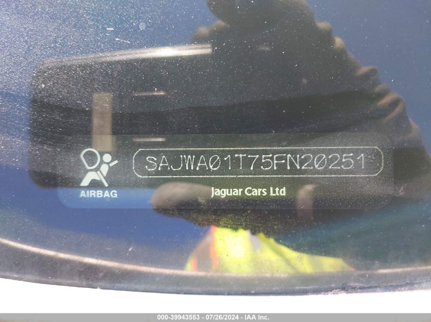 2005 Jaguar S-Type VIN: SAJWA01T75FN20251 Lot: 39943553