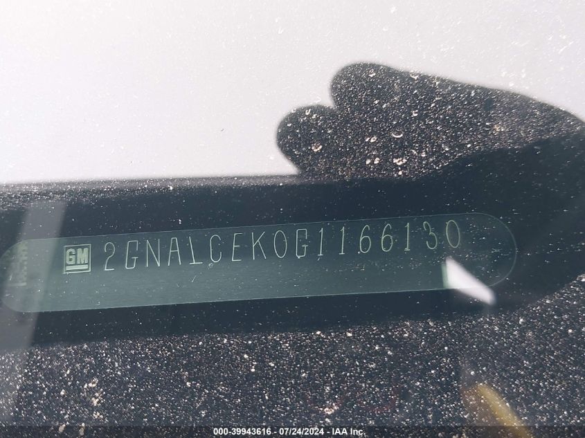 2016 Chevrolet Equinox Lt VIN: 2GNALCEK0G1166130 Lot: 39943616