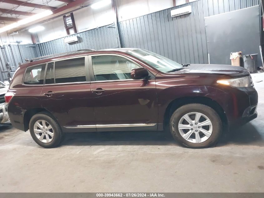 2012 Toyota Highlander Base V6 VIN: 5TDBK3EH4CS175114 Lot: 39943662