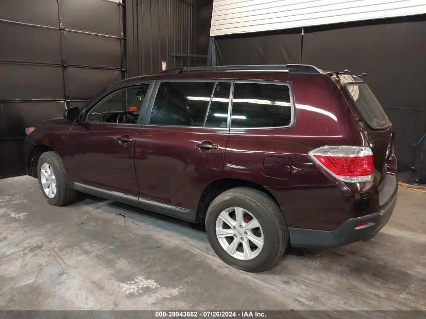 2012 Toyota Highlander Base V6 VIN: 5TDBK3EH4CS175114 Lot: 39943662