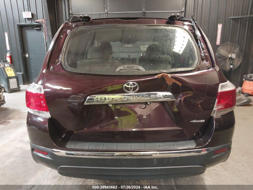 2012 Toyota Highlander Base V6 VIN: 5TDBK3EH4CS175114 Lot: 39943662