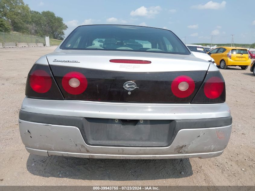 2004 Chevrolet Impala VIN: 2G1WF52EX49455697 Lot: 39943755