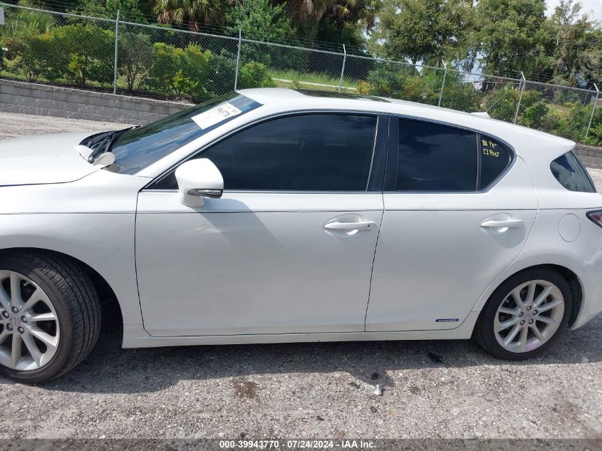 2012 Lexus Ct 200H Premium VIN: JTHKD5BHXC2092416 Lot: 39943770