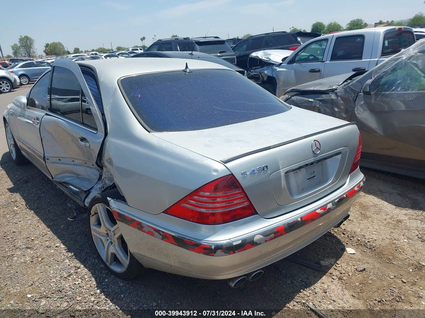 2003 Mercedes-Benz S 430 VIN: WDBNG70J43A334225 Lot: 39943912