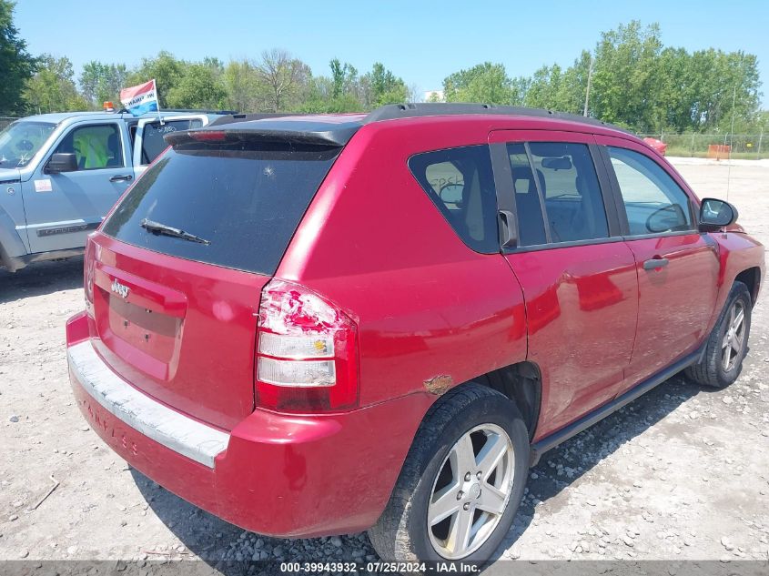 2007 Jeep Compass Sport VIN: 1J8FF47W87D207208 Lot: 39943932