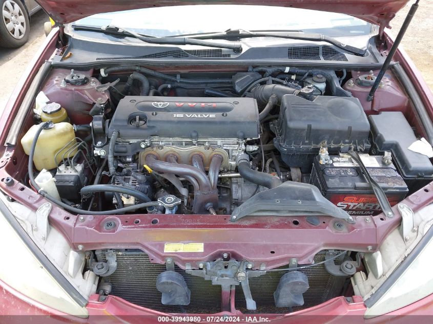 2004 Toyota Camry Xle VIN: JTDBE32K340262062 Lot: 39943980