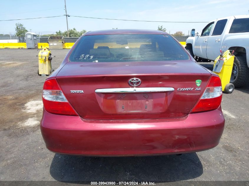 2004 Toyota Camry Xle VIN: JTDBE32K340262062 Lot: 39943980