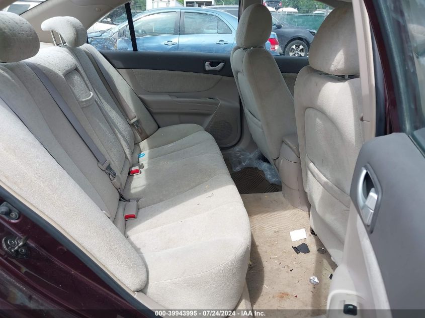 2006 Hyundai Sonata Gls VIN: 5NPEU46C16H075756 Lot: 39943995