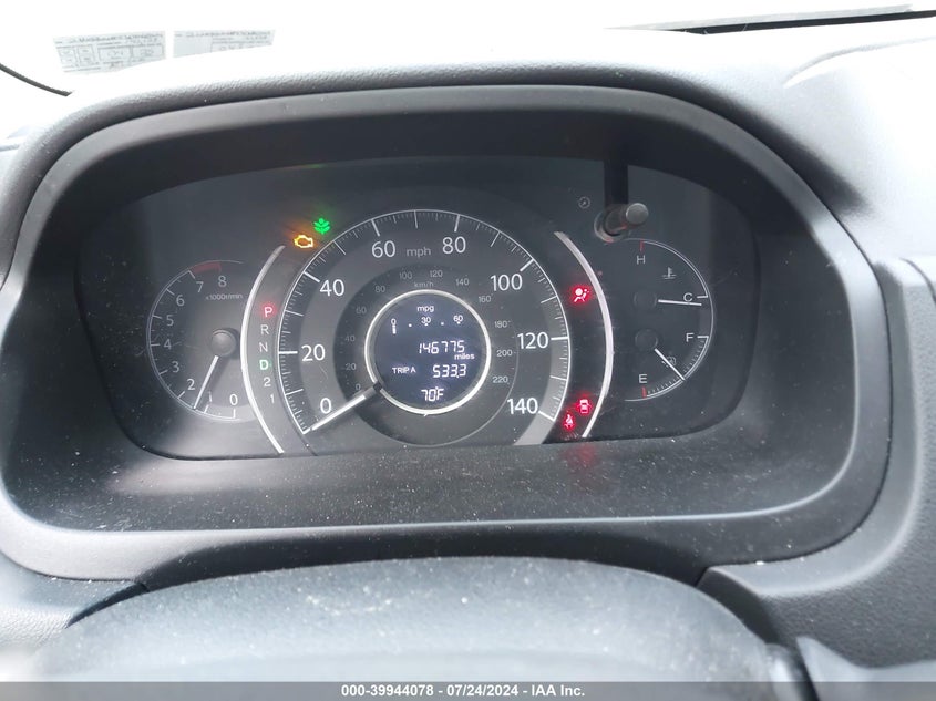 2013 Honda Cr-V Exl VIN: 2HKRM4H73DH662104 Lot: 39944078