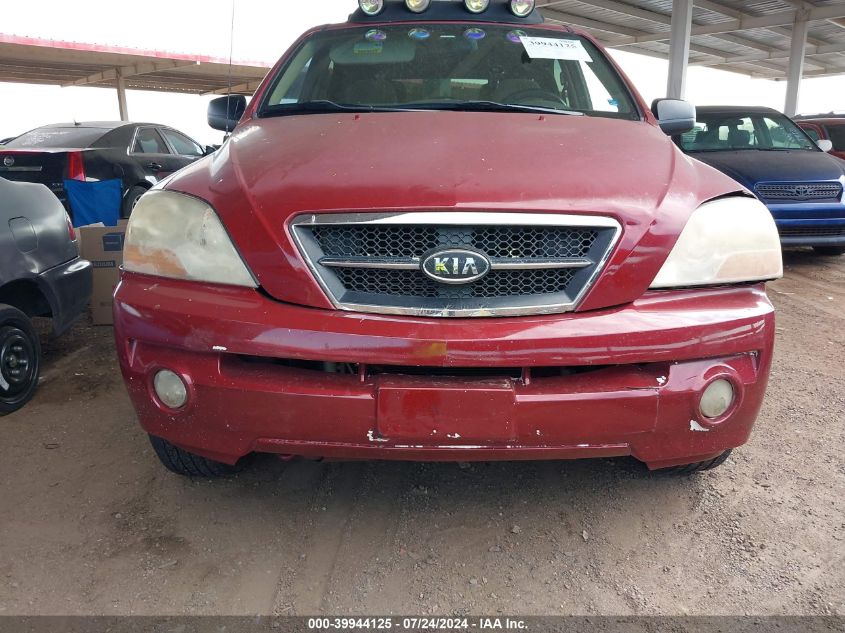 2008 Kia Sorento Lx VIN: KNDJC735385792543 Lot: 39944125
