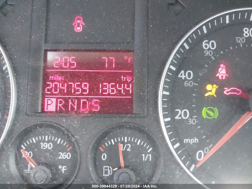 2009 Volkswagen Jetta S VIN: 3VWHM71K49M022252 Lot: 39944329