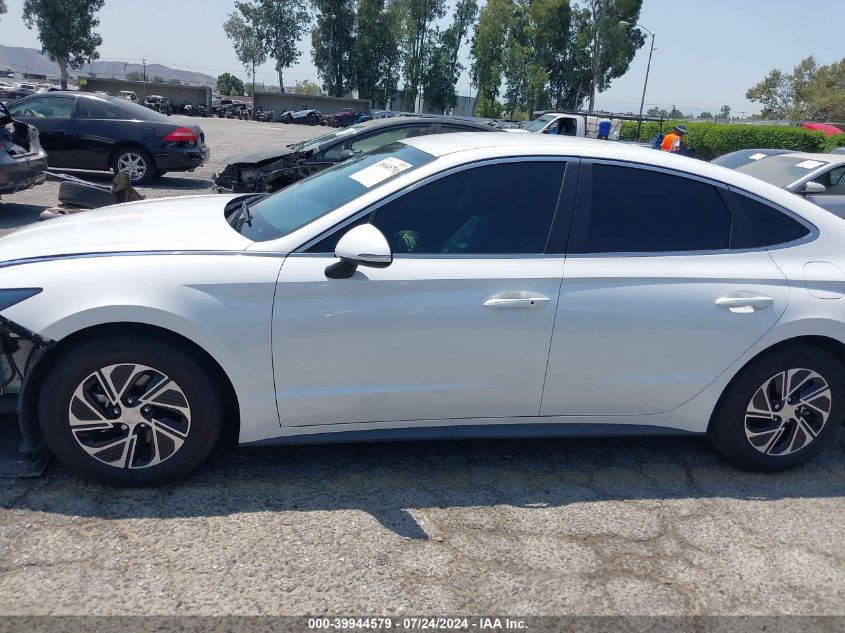 2021 Hyundai Sonata Hybrid/Blue VIN: KMHL24JJ7MA033434 Lot: 39944579