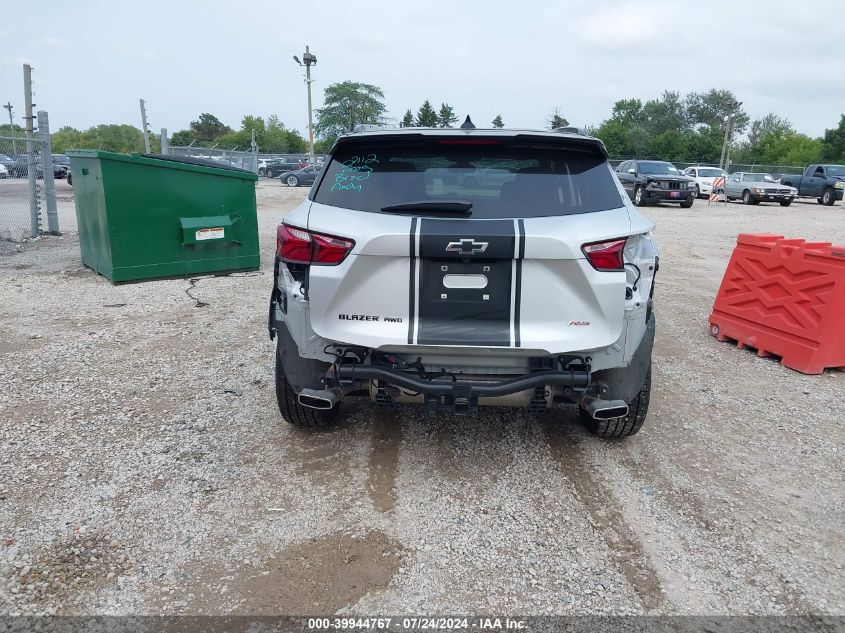 2022 Chevrolet Blazer Awd Rs VIN: 3GNKBKRS3NS185347 Lot: 39944767