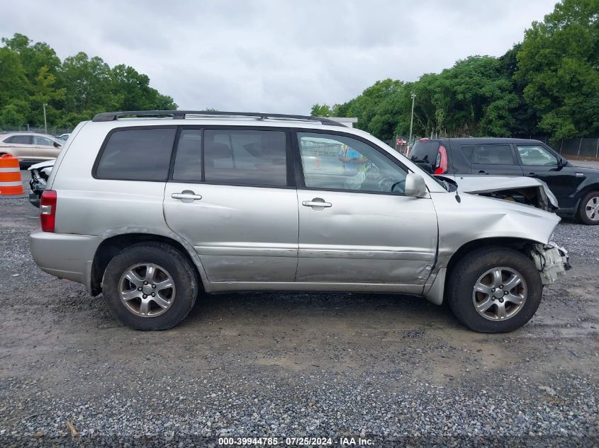 2005 Toyota Highlander Limited V6/V6 VIN: JTEEP21A450101114 Lot: 39944785