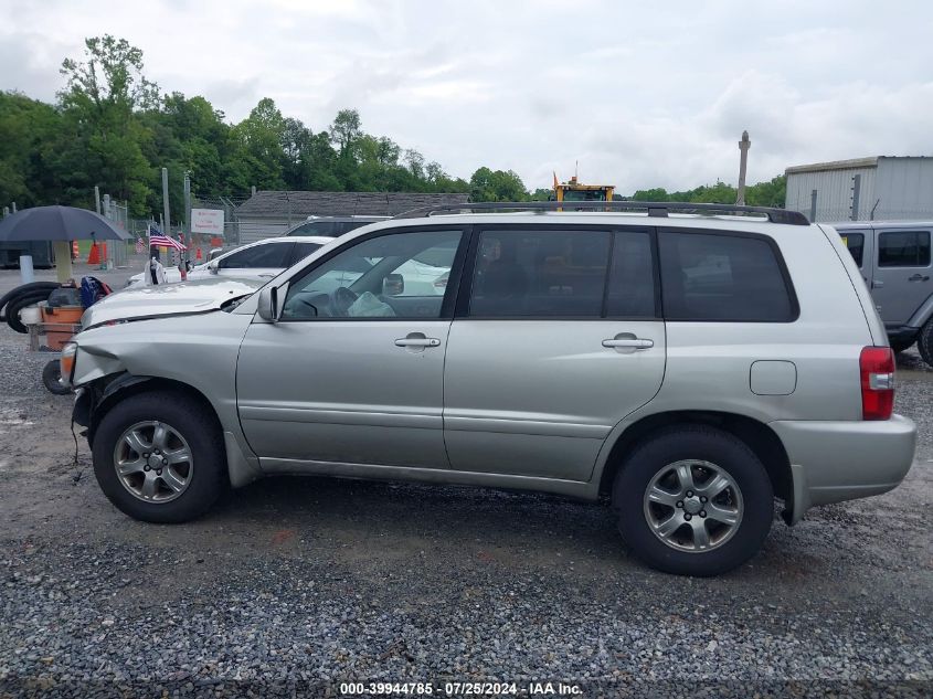 2005 Toyota Highlander Limited V6/V6 VIN: JTEEP21A450101114 Lot: 39944785
