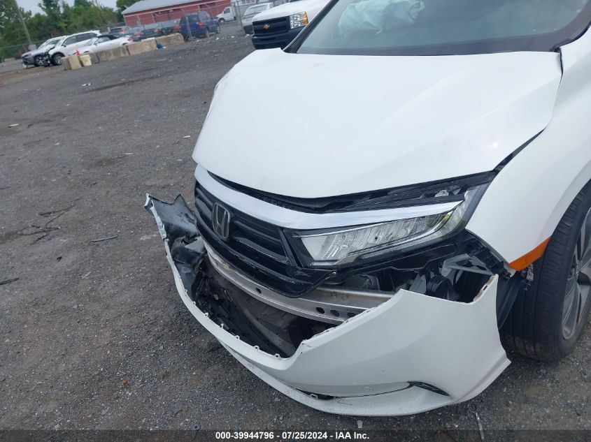 2022 Honda Odyssey Touring VIN: 5FNRL6H86NB018622 Lot: 39944796