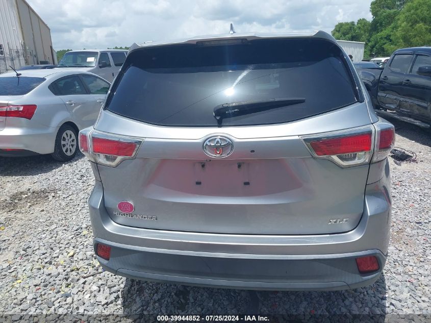 2014 Toyota Highlander Xle V6 VIN: 5TDKKRFH7ES035532 Lot: 39944852