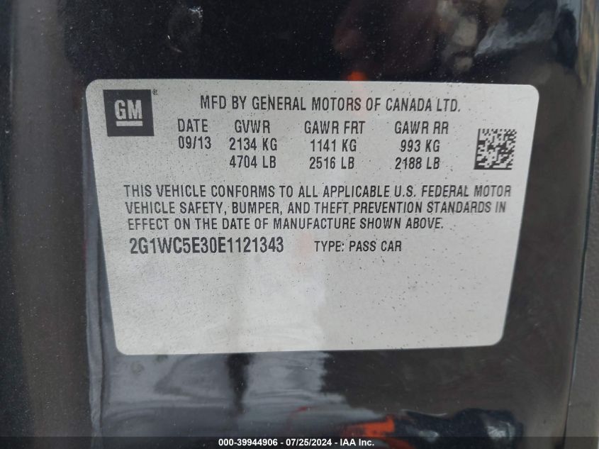 2014 CHEVROLET IMPALA LIMITED LTZ - 2G1WC5E30E1121343