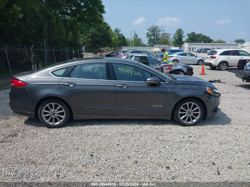 2017 Ford Fusion Hybrid Se VIN: 3FA6P0LU9HR117419 Lot: 39944916