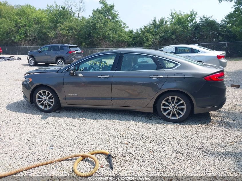 2017 Ford Fusion Hybrid Se VIN: 3FA6P0LU9HR117419 Lot: 39944916