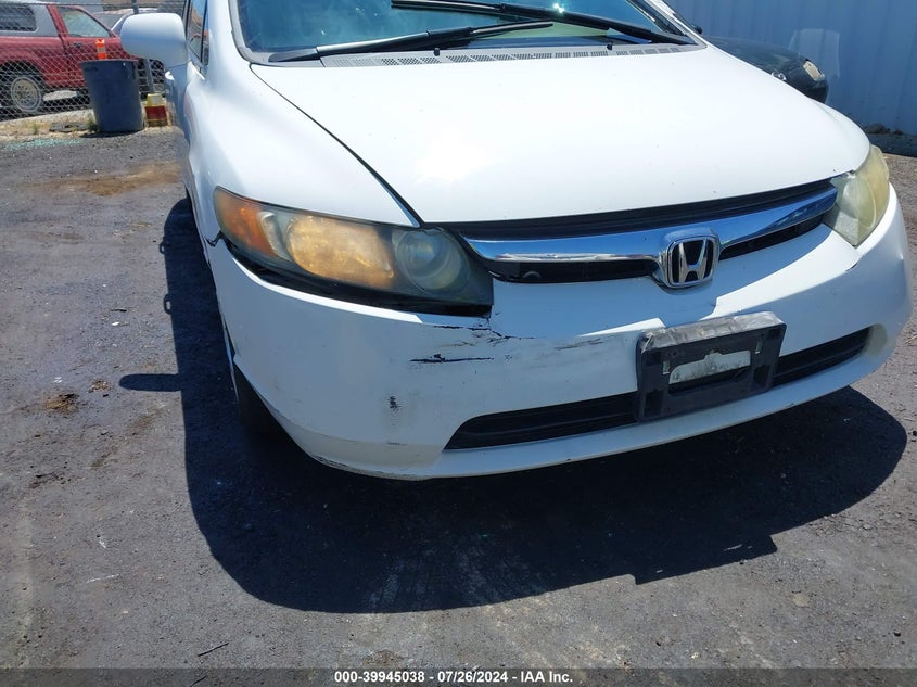 2007 Honda Civic Lx VIN: 2HGFA16597H307724 Lot: 39945038