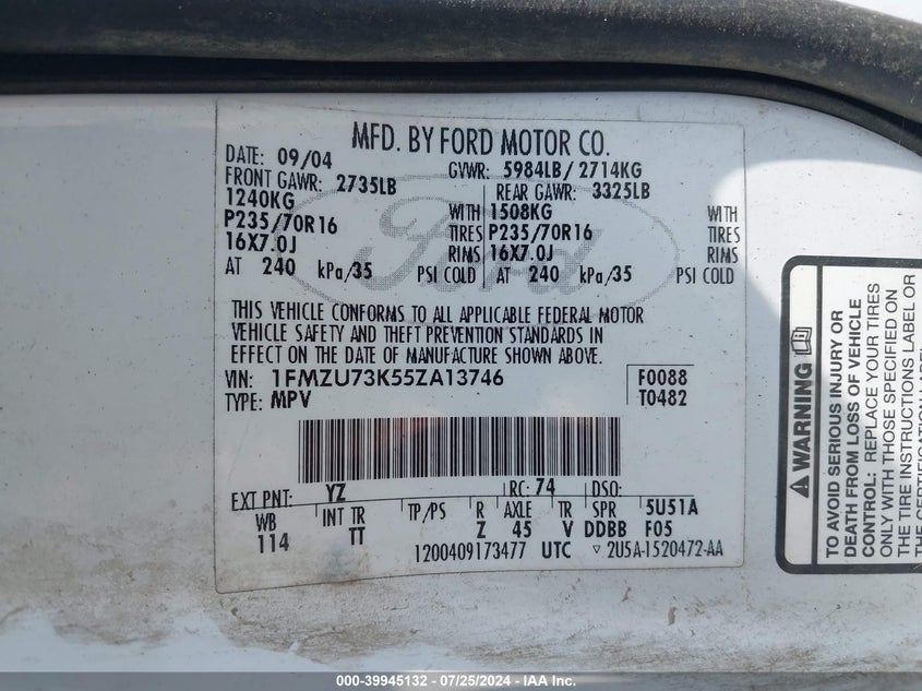 Price & History 2005 Ford Explorer Xlt/xlt Sport 4.0l V-6 210hp