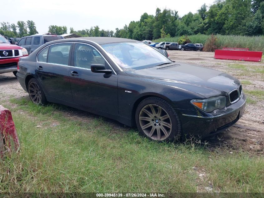 2003 BMW 745Li VIN: WBAGN63433DR10589 Lot: 39945139