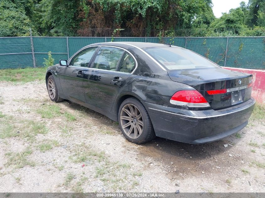 2003 BMW 745Li VIN: WBAGN63433DR10589 Lot: 39945139