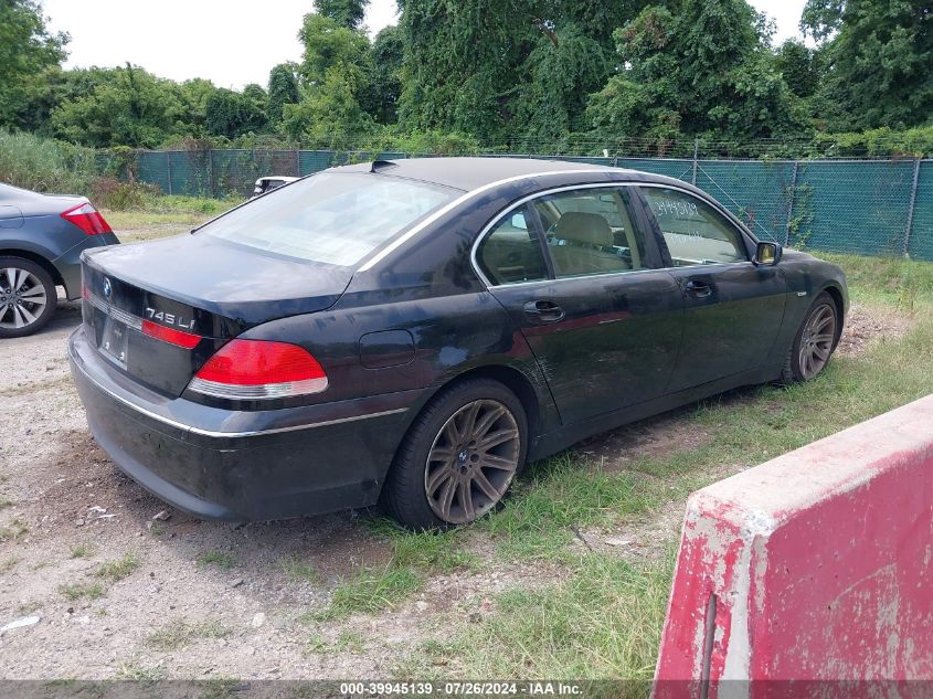 2003 BMW 745Li VIN: WBAGN63433DR10589 Lot: 39945139