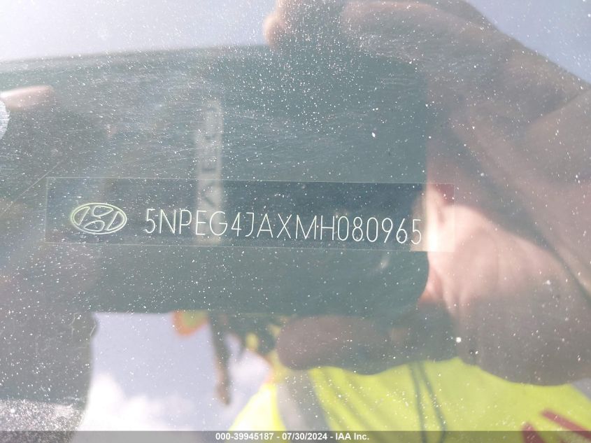 2021 Hyundai Sonata Se VIN: 5NPEG4JAXMH080965 Lot: 39945187