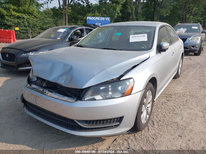 2013 Volkswagen Passat 2.5L S VIN: 1VWAP7A37DC064930 Lot: 39945198