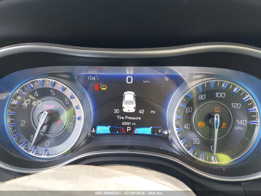 2016 Chrysler 300 Anniversary Edition VIN: 2C3CCAAGXGH224182 Lot: 39945201