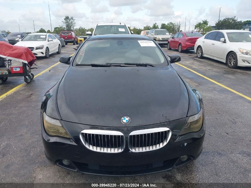 2004 BMW 645Ci VIN: WBAEH73424B190459 Lot: 39945220