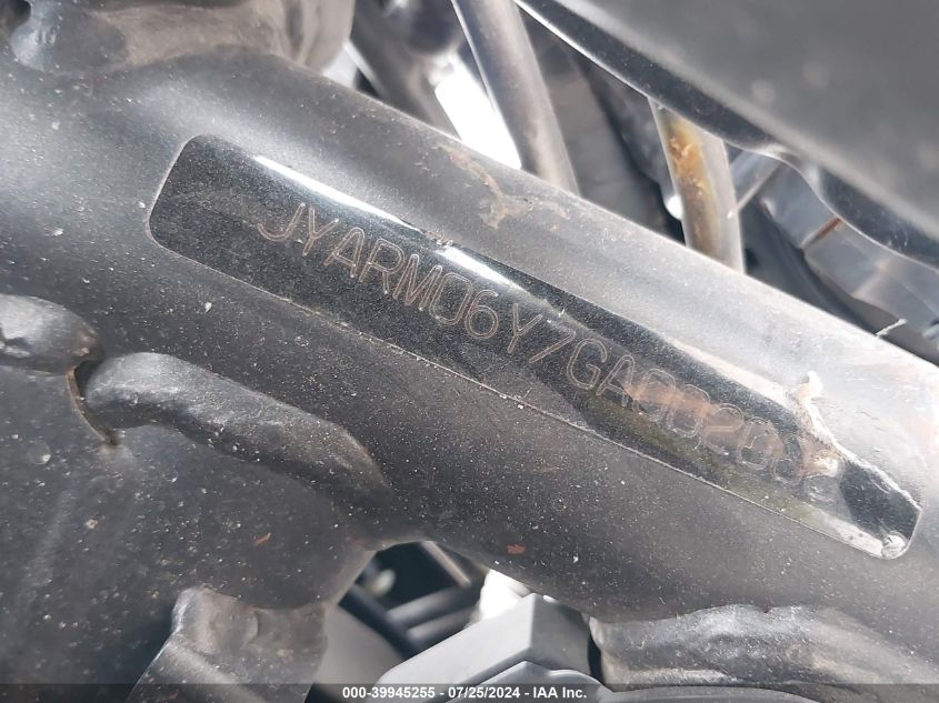 2016 Yamaha Fz07 C VIN: JYARM06Y7GA002000 Lot: 39945255