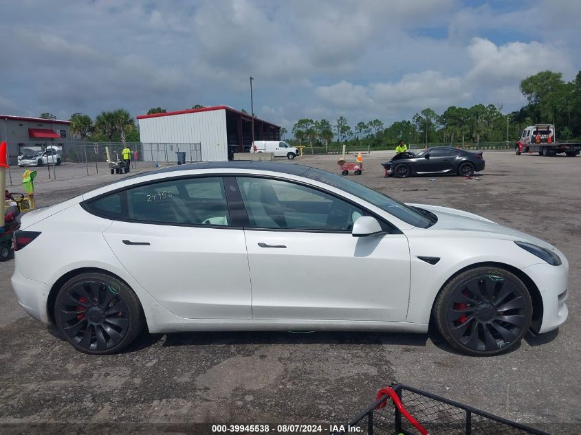 2021 Tesla Model 3 Performance Dual Motor All-Wheel Drive VIN: 5YJ3E1EC3MF849778 Lot: 39945538