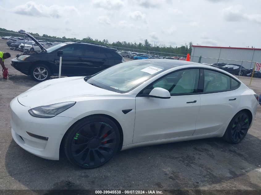 2021 Tesla Model 3 Performance Dual Motor All-Wheel Drive VIN: 5YJ3E1EC3MF849778 Lot: 39945538
